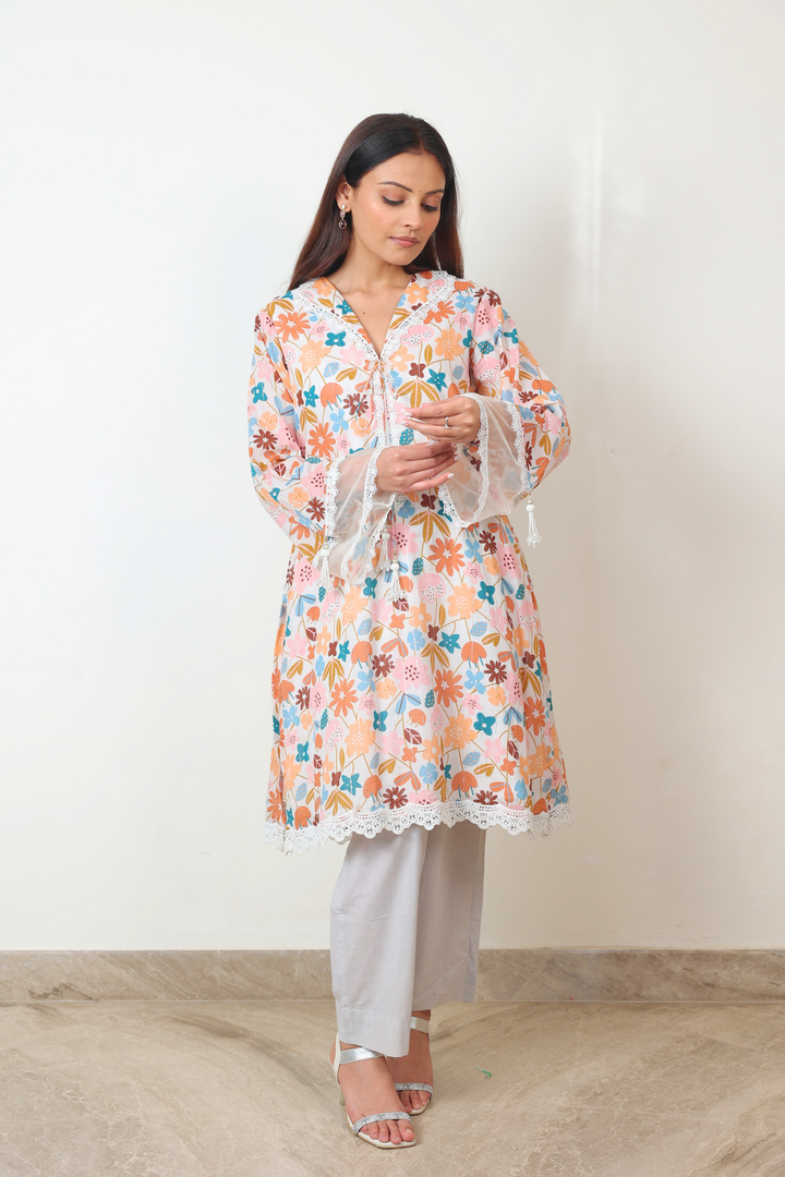 White Bageecha Set