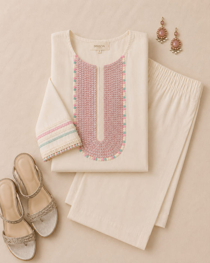 Ivory Mirror Work Set