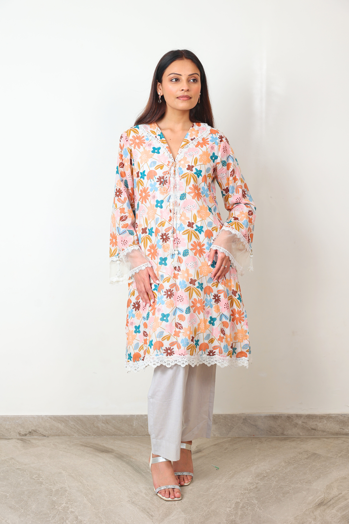 White Bageecha Set