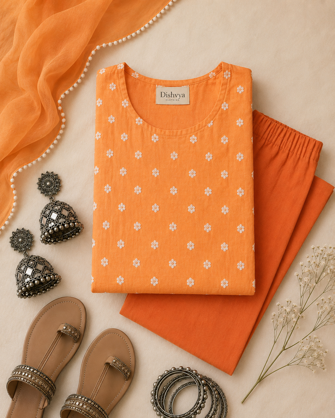 The Saaj Set - Orange