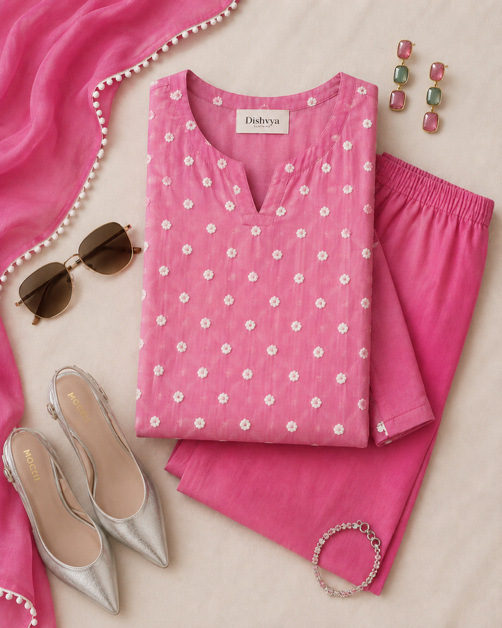 The Saaj Set - Pink